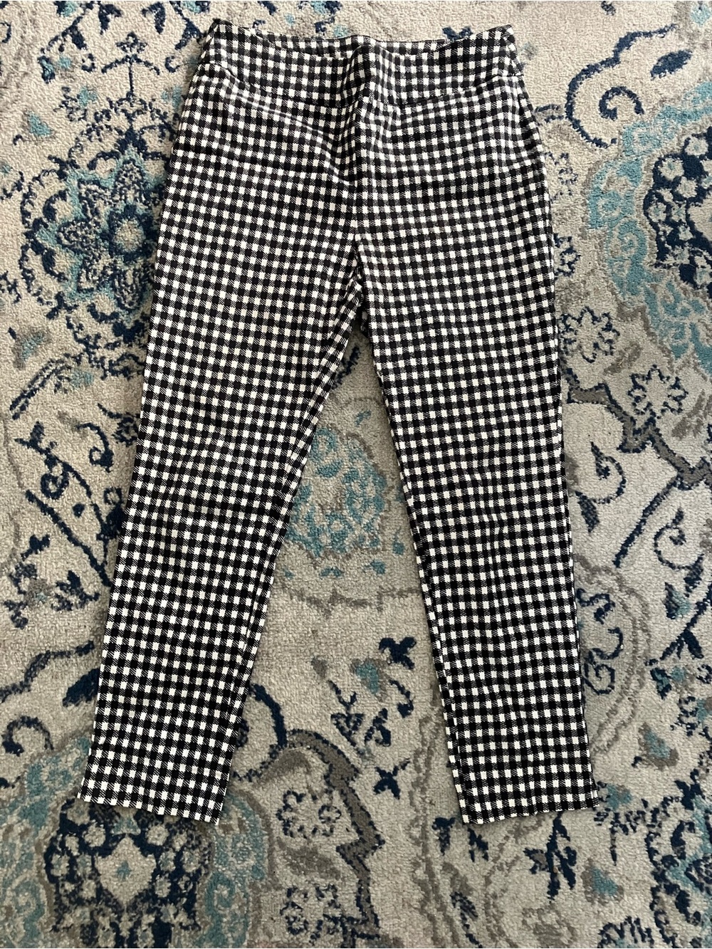Chicos Black & White Gingham Leggings